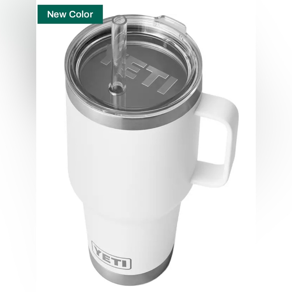 NWT! YETI WHITE MUG TUMBLER W/ CLEAR STRAW & LID! 5 ⭐️’S ON ALL SITES! - Picture 4 of 7